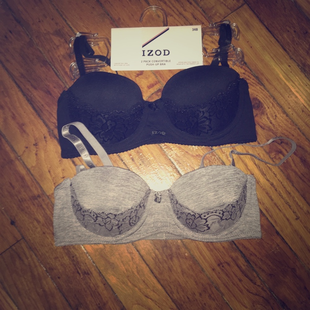 Brand New with Tags Black and Gray Bras